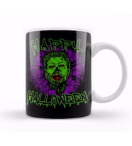 Zombie Purple Grunge Splatter Happy Halloween Kupa Bardak Porselen
