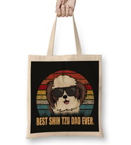 Best Shih Tzu Dad Ever Bez Çanta Uzun Saplı