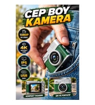 Cep Boy Mini Dijital Kamera – 1080P HD Video, 4K Destekli Lens, IPS Ekran ve USB Şarj