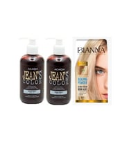 Jeans Color Saç Boyası Koyu Kızıl 250 ml 2 Adet ve Bianna Saç Açıcı