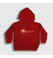 Presmono Unisex Çocuk Kırmızı Gold Logo Queen Kapüşonlu Sweatshirt 101752tt (Kırmızı)