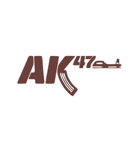 ak47 sticker17x17 Cm Kahverengi