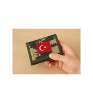 Unisex Yeşil Boyun Askılı Asker Cüzdanı (Standart)