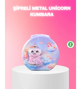Şifreli Çocuk Para Kasası Metal Gövdeli Güvenli Kutu