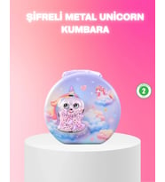 Şifreli Çocuk Para Kasası Metal Gövdeli Güvenli Kutu