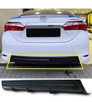 Toyota Corolla Twin Difüzör Parlak Siyah Plastik 2013 2014 2015 2016 2017 Arka-difizör-bodykit-ek