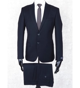 Jan Carlucci Regular Fit Mono Yaka-Çift Yırtmaç Lacivert Drop 6 Takım Elbise