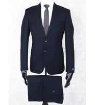 Jan Carlucci Regular Fit Mono Yaka-Çift Yırtmaç Lacivert Drop 6 Takım Elbise
