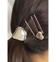 Caş Dekorasyon Gümüş Renk Metal Detaylı Lastik Toka Ve Tel Toka Set
