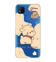 Xiaomi Redmi 9C / 10A Uyumlu Winnie The Pooh Tasarımlı Şeffaf Telefon Kılıfı