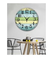 BİLGE LAZER Retro Tasarımlı Duvar Saati 35x35 Cm (Desenli)
