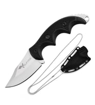 Valkyrie Boyun Askılı Kılıflı Paslanmaz Çelik Av Bıçağı Karambit – Kılıflı ve Taşınabilir Boy (Siyah)