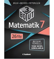 TUDEM 7.SINIF MATEMATİK 3 BOYUT 26 FÖY YENİ NESİL SORULAR