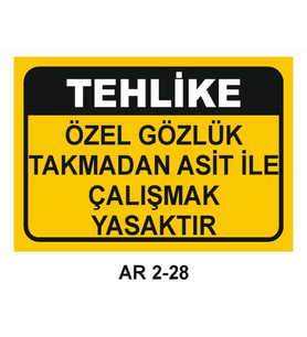 İŞ GÜVENLİĞİ UYARI LEVHASI 1 ADET PVC 21 X 29CM
