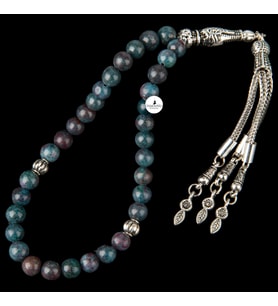 Ruby Kiyanit Doğal Taş Tesbih 33lük - 6mm (Çok Renkli)