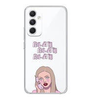 Samsung Galaxy A14 Uyumlu Blah Blah Blah Mean Girls Desenli Şeffaf Telefon Kılıfı