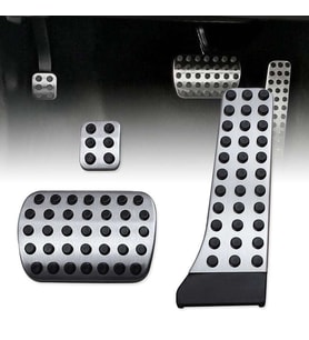 Mercedes W204-W207-W211-W212-W215-W220-E250 Uyumlu Geçme Otomatik Pedal Seti 3 Parça Siyah Krom