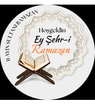 Ramazan Ayı Hediye paketi etiketi 5x5 cm 100 Adet