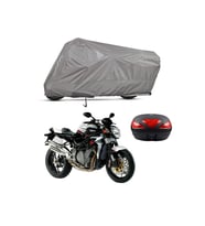 Mv Agusto Brutale 1078rr  Bağlantı Tokalı  Uyumlu SolarBlock Prime Motosiklet Brandası Örtüsü (Siyah)