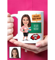 Kadın Felsefe Öğretmenine Hediye Karikatürlü Beyaz Kupa Bardak