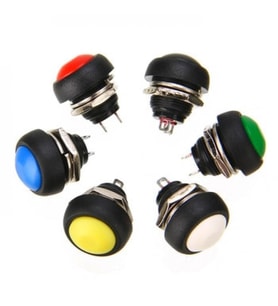 Push Buton 12mm Yeşil