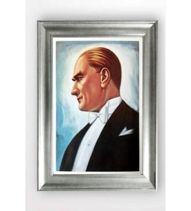 Gümüş Çerçeveli Atatürk Tablo cv961