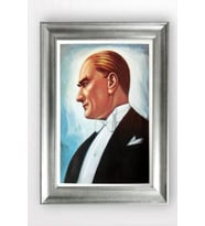 Gümüş Çerçeveli Atatürk Tablo cv961
