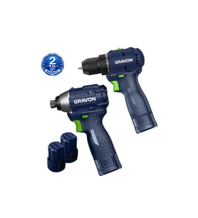 Gravon 16V-20V Şarjlı Matkap ve Torklu Vidalama 2'li Set