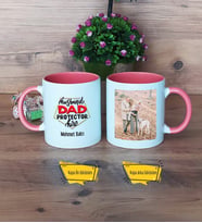 Babaya Hediye Kupa Bardak Pembe Fotoğraflı Babaya Doğum Günü Hediyesi