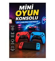 Çift Kablosuz Kontrolcülü Mini Oyun Konsolu – HDMI Görüntü Çıkışlı