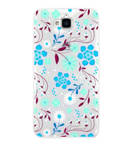 Huawei Y6 Pro Uyumlu Kapak Flowers Tasarımlı Şeffaf Silikon Kılıf