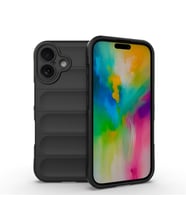 Apple iPhone 16 Uyumlu Kılıf Esnek TPU Oyuklu Arka Yüzey Tasarımlı Zore Etnik Silikon Kapak (Siyah)