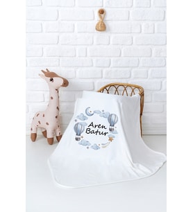 Pia Baby Premium %100 Pamuk Çift Kat Penye Bebek Battaniyesi 80x80 cm 5009-11 (Krem)
