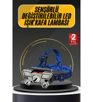 Kafa Lambası 800 Lümen 4 Mod Yüksek Işık SİNYAL LAMBASIlü Şarjlı Led Lamba