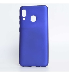 Samsung Galaxy A30 Uyumlu Kılıf Zore Premier Silikon Kapak (SAKS MAVI)