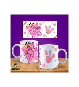 Pembe Panter Kupa Bardak Tek Adet K0355