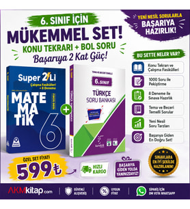 Karekök Yayınları 6. Sınıf Türkçe ve Örnek Akademi Süper İkili Matematik Seti 2 Kitap