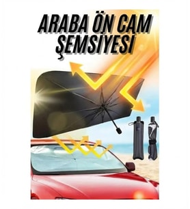 Araba Güneş Göe Koruyucu Şemsiye Oto Ön Cam Güneşlik(145cm*79cm)