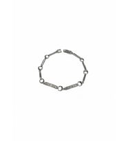 Rodyum Zirkon Taşlı Pirinç Cm Bileklik 17+2 Cm - Kbl0435