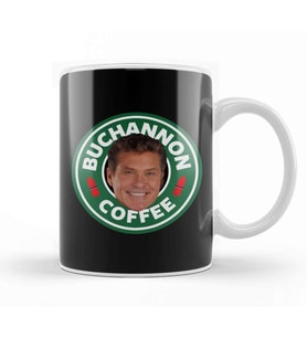 Baywatch Buchannon Coffee David Hasselhoff Logo Kupa Bardak Porselen