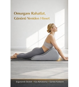 Çok Amaçlı Ortopedik Bel Minderi – Visco,-Yıkanabilir Kılıf – 23x50x40