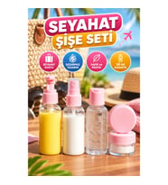 5 Parça 30 ml Seyahat Kozmetik Şişe Seti – Şeffaf Sızdırmaz Tasarım
