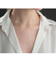 Kişiye Özel Tasarım Yıldız ve Ay Y Kolye 925K Gümüş (Gold)