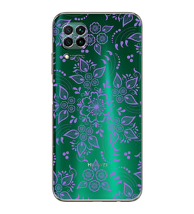 Huawei P40 Lite  Kamera korumalı Kapak Nostalji Desen Tasarımlı  Şeffaf Kılıf