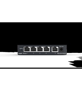 Ruijie-Reyee RG-ES105GD 5 Port 10-100-1000 Mbps Gbit Yönetilemez Switch Çelik Ka (Beyaz)