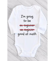 Unisex Bebek Mühendis Olacak Çıtçıtlı Body
