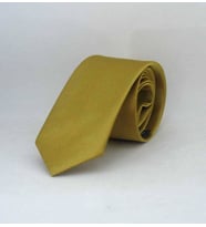 Gold Çocuk Boy Düz Renk Saten Kravat - CK-35 (Renksiz)