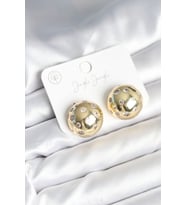 Pirinç Gold Renk Zirkon Taşlı Kadın Küpe - TJ-BKP11292