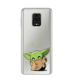 Redmi Note 9 Pro / 9s Uyumlu Baby Yoda Tasarımlı Şeffaf Telefon Kılıfı