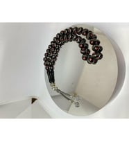 Tesbih Tsbh0110Bc 925 Ayar Gümüş Püsküllü Gümüş-Mercan İşlemeli Küre Kesim Usta El İşçilikli Erzuru